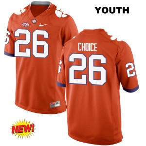 #26 Adam Choice Clemson Tigers Youth Stitch Jerseys Orange