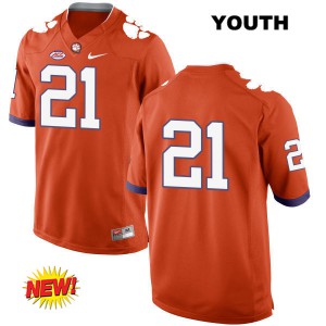 #21 Adrian Baker Clemson Youth No Name Embroidery Jersey Orange