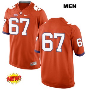 #67 Albert Huggins Clemson Mens No Name Stitched Jerseys Orange