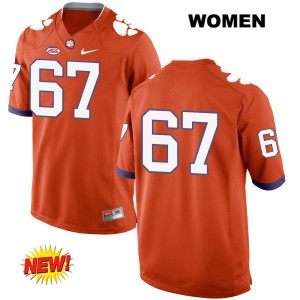 #67 Albert Huggins CFP Champs Womens No Name Football Jersey Orange