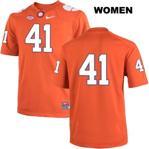 #41 Alex Spence Clemson National Championship Womens No Name Stitched Jerseys Orange