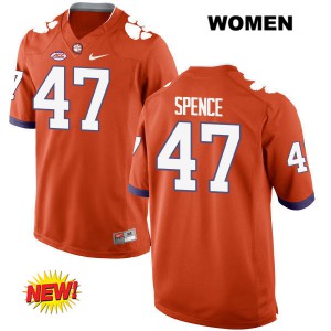 #47 Alex Spence Clemson Tigers Womens University Jerseys Orange