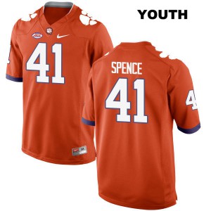 #41 Alex Spence Clemson University Youth Football Jersey Orange