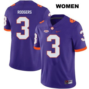 #3 Amari Rodgers Clemson Tigers Womens Official Jersey Purple