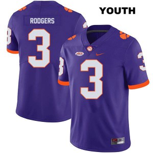 #3 Amari Rodgers Clemson Tigers Youth Official Jerseys Purple