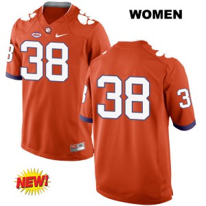 #38 Amir Trapp Clemson Tigers Womens No Name High School Jerseys Orange