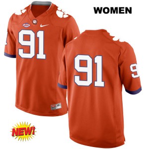 #91 Austin Bryant Clemson Womens No Name University Jersey Orange