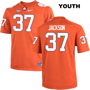 #37 Austin Jackson Clemson Youth Stitched Jersey Orange