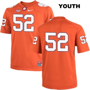#52 Austin Spence Clemson Youth No Name Football Jersey Orange