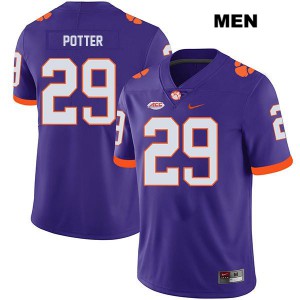 #29 B.T. Potter Clemson Mens Football Jerseys Purple