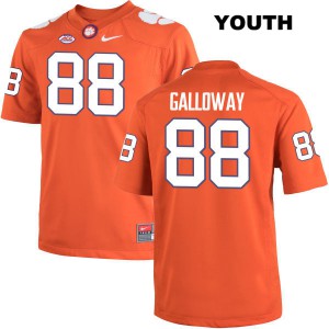 #88 Braden Galloway Clemson National Championship Youth Official Jersey Orange