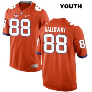 #88 Braden Galloway Clemson Tigers Youth Player Jersey Orange