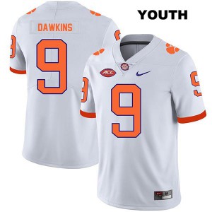 #9 Brian Dawkins Jr. Clemson University Youth NCAA Jersey White