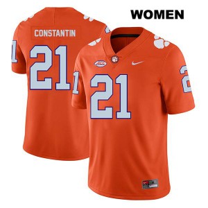 #21 Bryton Constantin Clemson Tigers Womens High School Jersey Orange