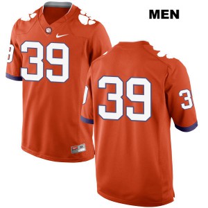#39 Cameron Scott Clemson Tigers Mens No Name Football Jersey Orange