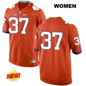 #37 Cameron Scott Clemson Tigers Womens No Name University Jersey Orange