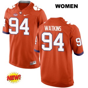 #94 Carlos Watkins Clemson National Championship Womens NCAA Jerseys Orange