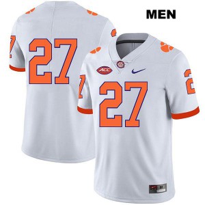#27 Carson Donnelly Clemson Tigers Mens No Name Embroidery Jersey White