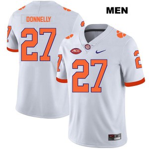 #27 Carson Donnelly Clemson Tigers Mens Stitched Jersey White