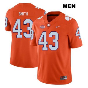 #43 Chad Smith Clemson National Championship Mens Official Jerseys Orange