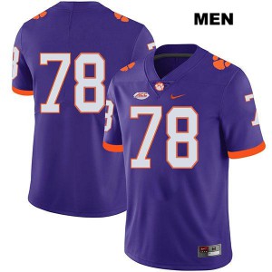 #78 Chandler Reeves Clemson Mens No Name Player Jersey Purple