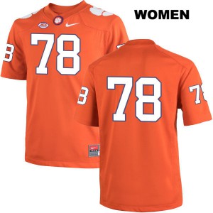 #78 Chandler Reeves Clemson University Womens No Name Football Jersey Orange