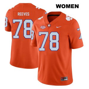 #78 Chandler Reeves Clemson Womens Stitched Jerseys Orange