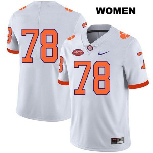 #78 Chandler Reeves Clemson National Championship Womens No Name High School Jerseys White