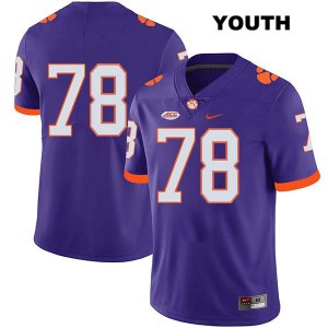 #78 Chandler Reeves Clemson Tigers Youth No Name High School Jerseys Purple