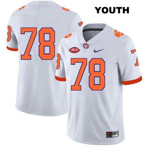 #78 Chandler Reeves Clemson National Championship Youth No Name Player Jerseys White