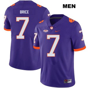 #7 Chase Brice Clemson University Mens Stitched Jersey Purple