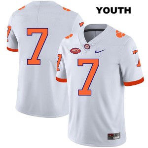 #7 Chase Brice Clemson National Championship Youth No Name Player Jerseys White