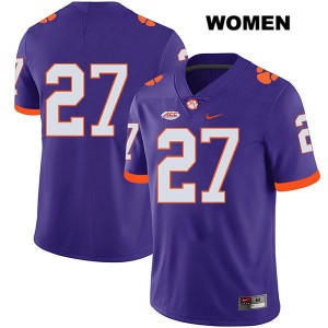 #27 Chez Mellusi Clemson University Womens No Name Stitched Jerseys Purple
