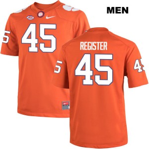 #45 Chris Register Clemson Mens NCAA Jersey Orange