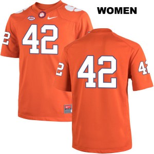 #42 Christian Wilkins Clemson University Womens No Name Stitched Jersey Orange