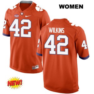 #42 Christian Wilkins Clemson Tigers Womens Player Jerseys Orange