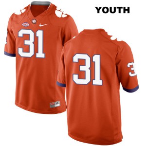 #31 Cole Renfrow Clemson Youth No Name Football Jerseys Orange