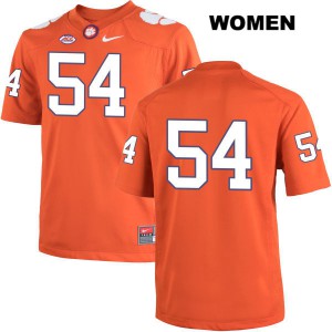 #54 Connor Sekas Clemson Womens No Name Stitch Jerseys Orange