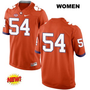 #54 Connor Sekas Clemson National Championship Womens No Name NCAA Jerseys Orange