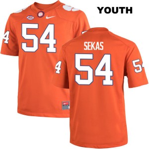#54 Connor Sekas Clemson University Youth Player Jerseys Orange