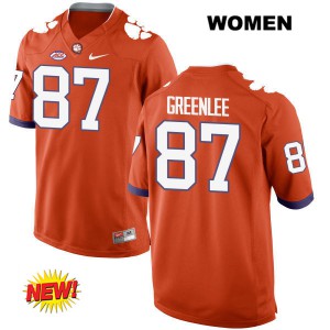 #87 D.J. Greenlee Clemson Womens University Jerseys Orange