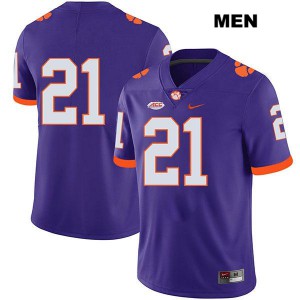 #21 Darien Rencher Clemson University Mens No Name Stitched Jersey Purple