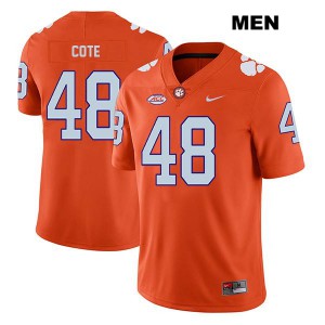 #48 David Cote Clemson University Mens Official Jerseys Orange