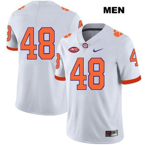 #48 David Cote Clemson National Championship Mens No Name Embroidery Jersey White