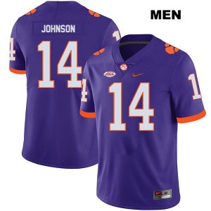 #14 Denzel Johnson Clemson University Mens Official Jerseys Purple