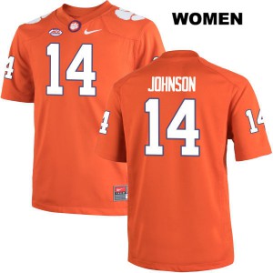 #14 Denzel Johnson CFP Champs Womens Embroidery Jerseys Orange