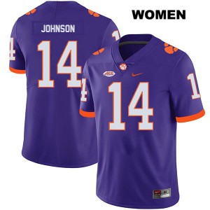 #14 Denzel Johnson CFP Champs Womens Embroidery Jersey Purple