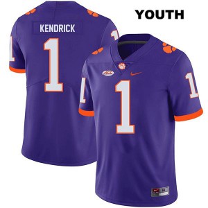 #1 Derion Kendrick Clemson National Championship Youth Official Jersey Purple