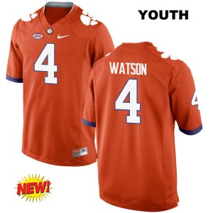 #4 Deshaun Watson Clemson Tigers Youth Stitched Jerseys Orange