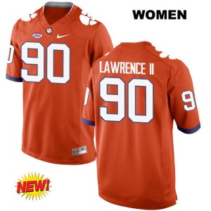 #90 Dexter Lawrence Clemson National Championship Womens Official Jersey Orange